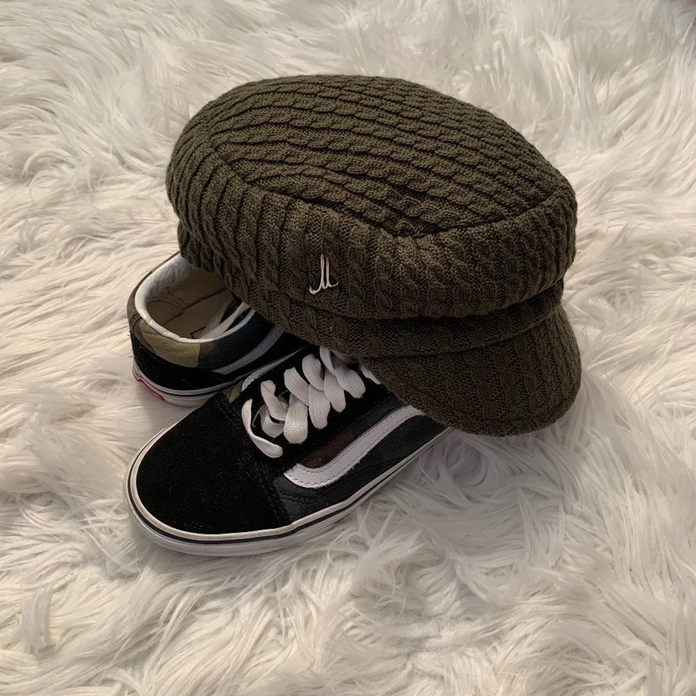 MŪHLBAUER Army Green Cable-Knit Hat